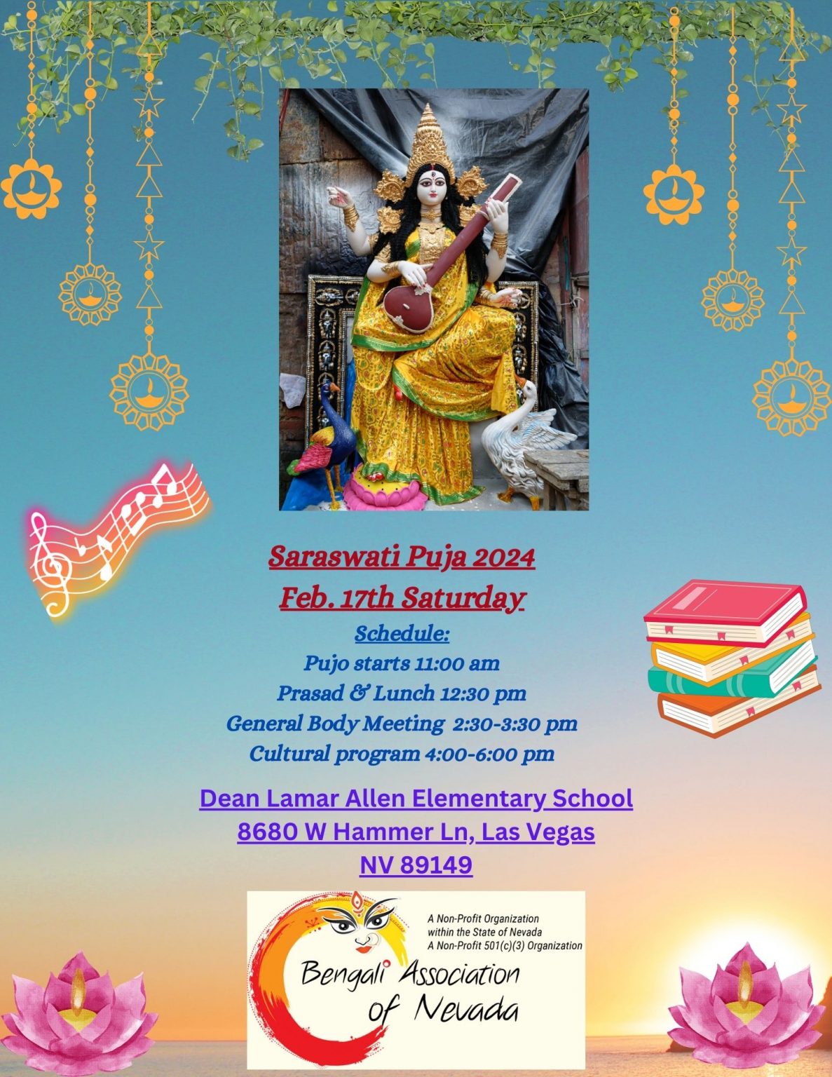 Saraswati Puja by Bengali Association – Vegasdesi.com